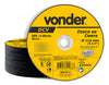 Disco De Corte Fino Vonder Dcv 115mm 4.1/2 Pol 25 Unds Amarelo
