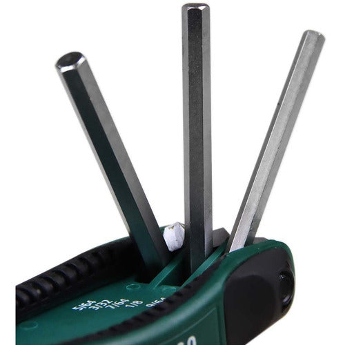 Jogo Chave Allen C/ 9 Pçs Canivete 5/64 A 1/4 St09122sj Sata