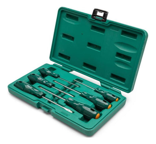 Jogo De Chave De Fenda/phillips 6 Peças Sata 1/8x3  A 1/4x5