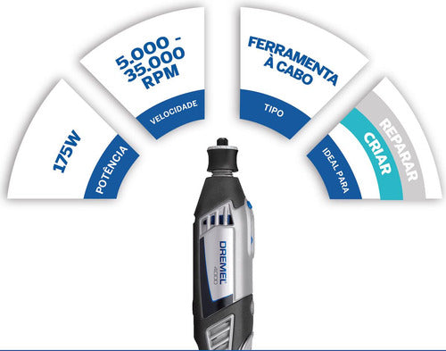 Dremel Micro Retífica 4000 Solo 220v 175w