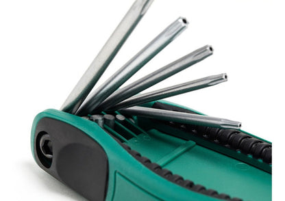 Jogo De Chaves Torx T9 A T40 Furo Guia Tipo Canivete Sata