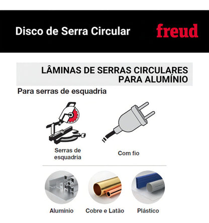Disco De Serra Circular 10 Para Alumínio Freud Fr23a001m
