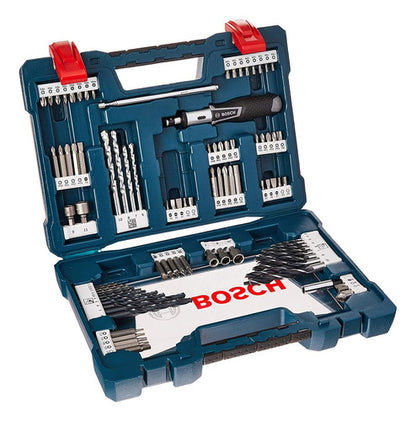 Kit De Pontas E Brocas Em Titânio Bosch V-line 91 Peças
