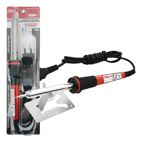 ferro de solda com suporte pro 70w 220v fame inmetro
