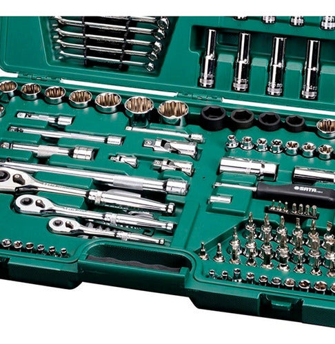 Maleta Jogo Ferramentas Completa Sata 150 Peças Mecanico