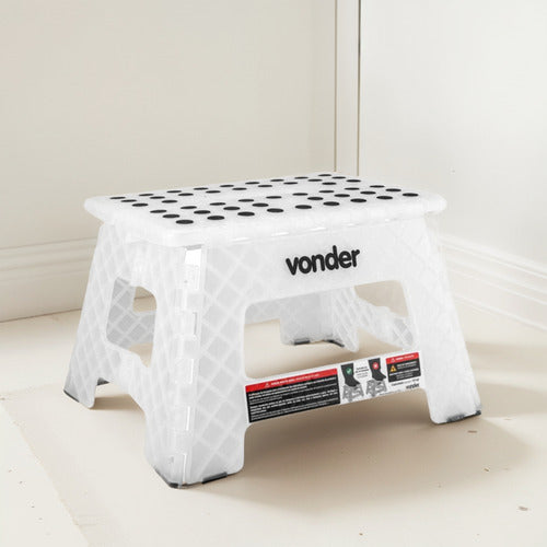 banqueta plástica dobrável transparente 220mm vonder