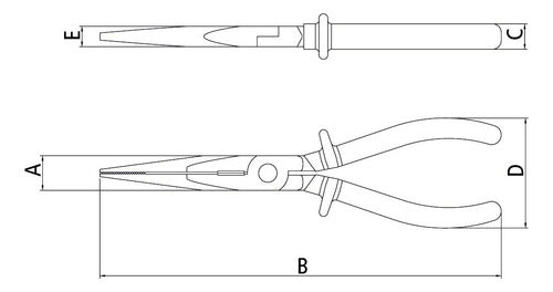Alicate Meia Cana - Isolado 1.000 V 8 Tramontina Pro