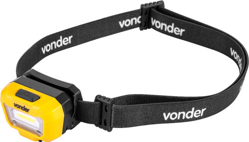 lanterna de cabeça led recarregável vonder lcv200 amarelo