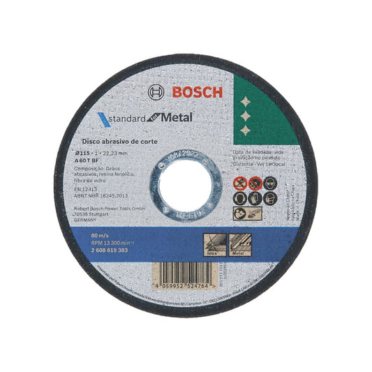 Disco de Corte Bosch Standard for Metal 115x1,0mm Centro Reto