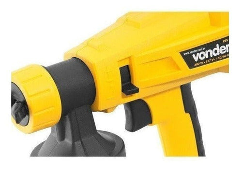 pistola elétrica para pintura pev400 hvlp 800ml vonder amarelo/preto