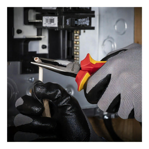 Alicate Bico Meia Cana Longo Isolado 6 1000v Vde Sata