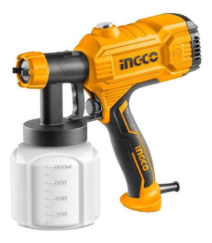 Pistola De Pulverização Elétrica Pintura Ingco 800ml 450w - Laranja/preto