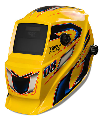 Mascara De Solda Escurecimento Auto Tork Racing 4k Amarela - Amarelo - Racing 08