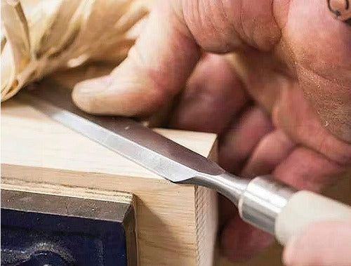 Kit Jogo Formão Profissional Entalhar Esculpir Madeira 4 Pçs