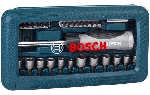 jogo ponta para parafusar c/ 46 chaves bosch