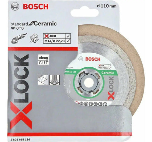 disco de diamante contínuo 115 mm cerâmica x-lock bosch