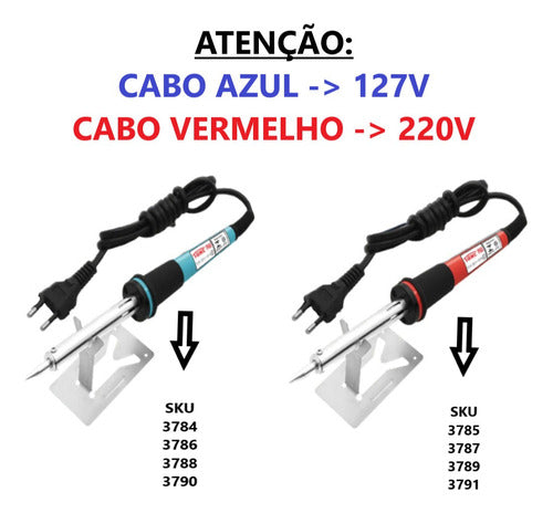 ferro de solda com suporte pro 70w 220v fame inmetro