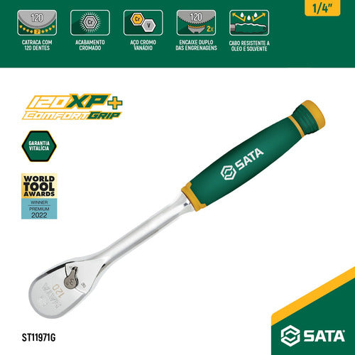 Jogo De Catracas 1/2  1/4  3/8  120 Dentes 3 Pçs Sata