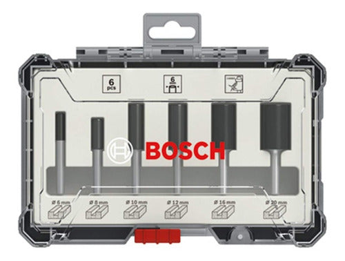 Jogo De 6 Fresas Haste Reta 6mm 6 Pçs Bosch 2607017465000