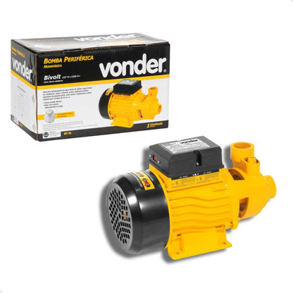 Bomba De Água Periférica 1hp Bpv750 Vonder Monofásica 60 Hz Amarelo Monofásica