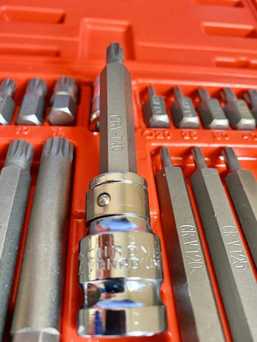 Jogo De Bits Torx Multidentada E Allen Com 40 Peças Vip