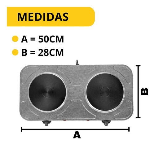 fogão elétrico com 2 pratos cooktop mesa 220v 2000w fame cor