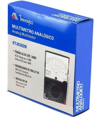 Multímetro Analógico 1000v Et-2022b Minipa
