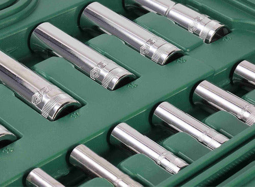 Jogo Soquete Sext 1/2 E 1/4 86 Pçs St09013sj Sata Cromado