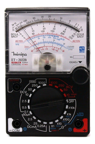 multímetro analógico 1000v et-2022b minipa