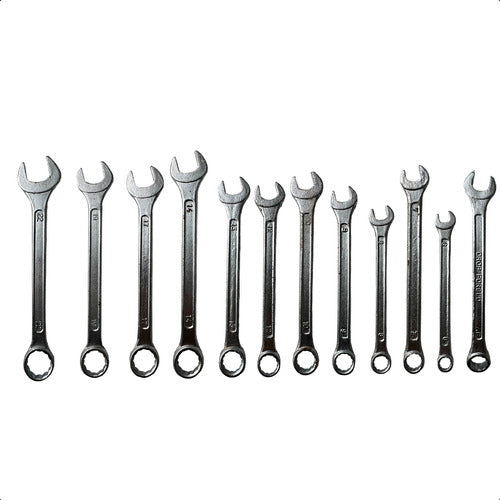 jogo de chave combinada 12 pcs 6 a 22mm aço carbono bestfer