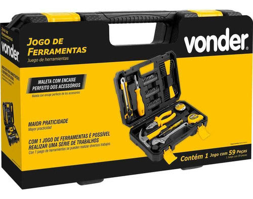jogo de ferramentas c/ 59 pçs vonder