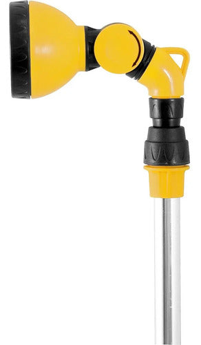 ducha telescópica portátil vonder + tripé 1,65 a 2,2 metros amarelo