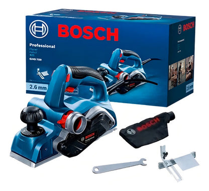 Plaina Bosch Gho 700 700w 2 Lâminas E Coletor De Pó Azul 220v