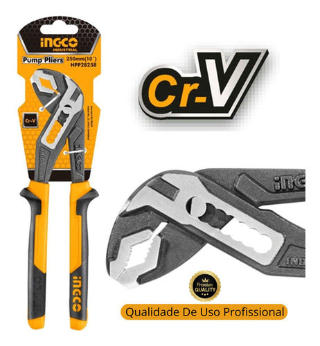 Alicate Bomba D' Água 10'' Cabo Emborrachado  Hpp28258 Ingco