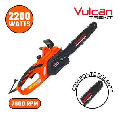 Eletrosserra 2200w 127v Sabre 12 Corrente 3/8 X 1,3mm Vulcan