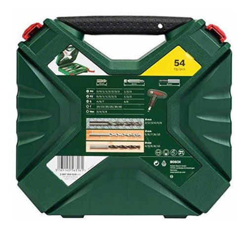 Maleta De Brocas E Pontas Xline Bosch Com 54 Peças
