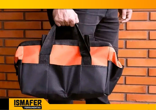 Bolsa Lona P/ Mecanico Ferramentas 20 Bolsos Gedore/robust Cor Laranja