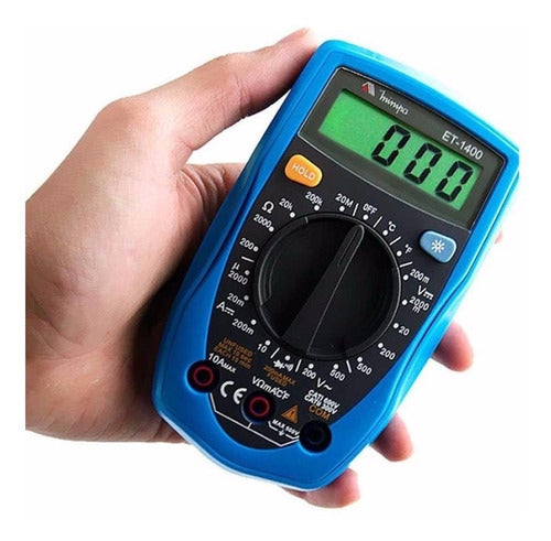 multímetro digital profissional minipa et-1400 original ac