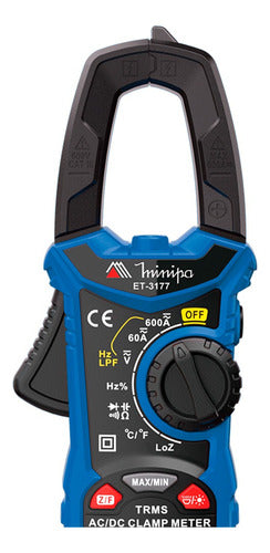 alicate amperímetro digital true rms et-3177 minipa