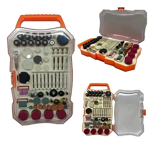 Maleta Kit De Acessórios Para Micro Retífica Com 208 Peças
