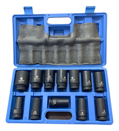 Jogo Soquete Impacto 3/4 Sextavado 17-38mm Kit 12 Pçs Bremen