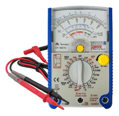 multimetro analogico prof. minipa et-3021c novo et-3021a
