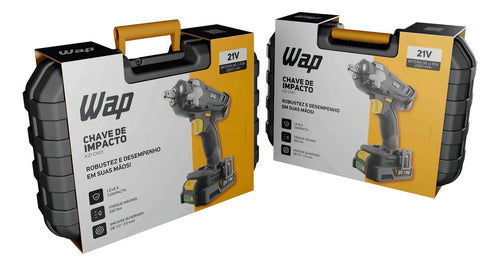 Chave De Impacto A Bateria 21v Encaixe 1/2pol C/ Bateria Wap - Cinza-escuro - 60 - 127/220V