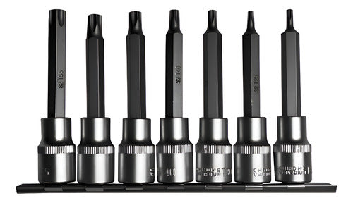 Jogo Soquete Ponta Torx Longo 1/2 7pcs T20 A T55 Vip