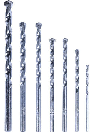 jogo kit x-line 7 brocas para pedra concreto alvenaria bosch