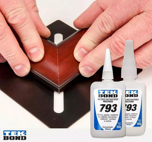Cola Adesiva Instantânea 793 Tekbond 100g Antientupimento