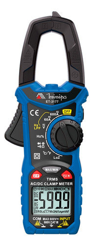 alicate amperímetro digital true rms et-3177 minipa