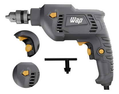 Parafusadeira E Furadeira De Impacto Wap Wf 700 Fe13 Preto 220v