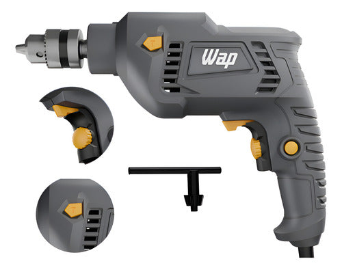 Parafusadeira E Furadeira De Impacto Wap Wf 700 Fe13 Preto 220v