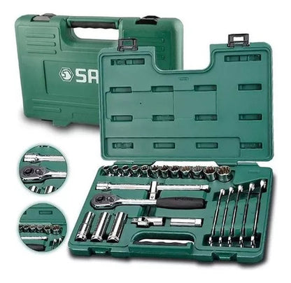 Jogo Chaves E Soquetes Estriado 1/2 Pol 25pcs St09506sj Sata